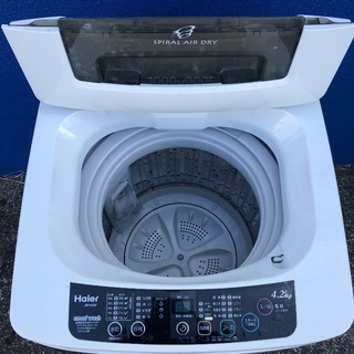 配送無料】コンパクトタイプ洗濯機 4.2kg ステンレス槽 Haier JW-K42F