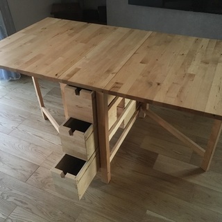 折りたたみダイニングテーブルIKEAノールデンNORDENバーチ