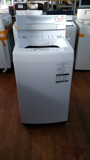 【リサイクルショップどりーむ天保山店】1173 TOSHIBA 東芝 洗濯機 AW-45M5(W) 2018年製 4.5kg【3ヶ月保証付き】