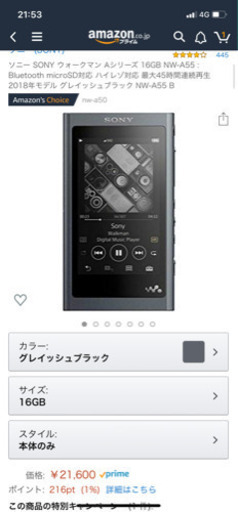 SONY　WALKMAN NW-A55 保存曲数400曲程度(´ﾟ∀ﾟ｀)