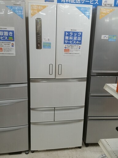 安心6ヶ月動作保証付き！TOSHIBAの6ドア冷蔵庫です!