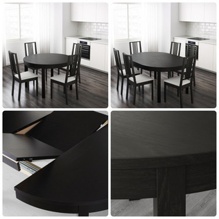 IKEA ダイニングテーブル BJURSTA ビュースタ 伸長式テーブル オーク