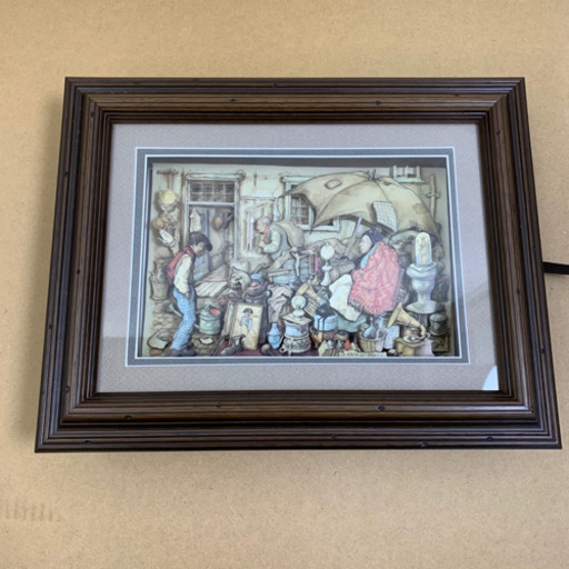 中古 ■ANTON PIECK アントンピック シャドーボックス ３D立体画 額付き 6358円