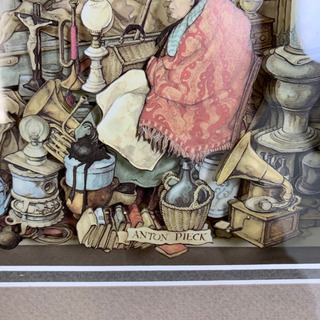 【美品】 シャドーボックス Anton Pieck 印刷屋さん 完成品 立体作品 アントンピック3連／シャドーボックス - PASTEL-YUMI'S GALLERY