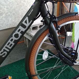 ブリヂストン電動自転車 ステップクルーズe マットカーキ　ST6B41 カスタムバージョン！