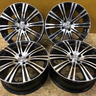 Weds LEONIS 社外ホイール 17インチ 4本 7J4HPCD100+42 アクア ヴィッツ デミオ ノート等　(VHE29) クレジットカード QR決済可能