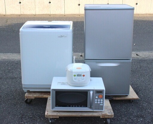 お買い得生活家電セット④✨Panasonic ２ドア冷蔵庫・Panasonic 4.2K洗濯機・SANYO 電子レンジ・CCP炊飯器✨配達設置可能✨❕