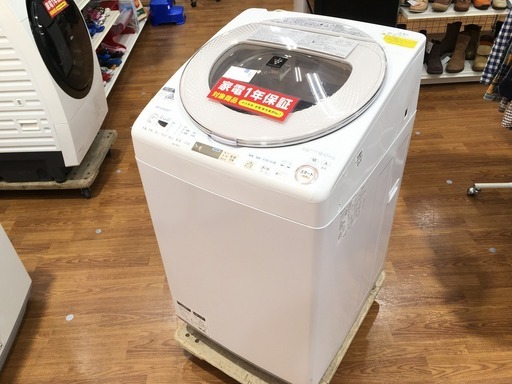 SHARP 全自動洗濯機 ES-TX9A 2017年製(乾燥機能付)入荷しました。