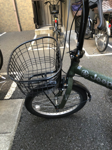 引き取りjeep折りたたみ自転車 20インチ カーキ オリーブ 20インチ