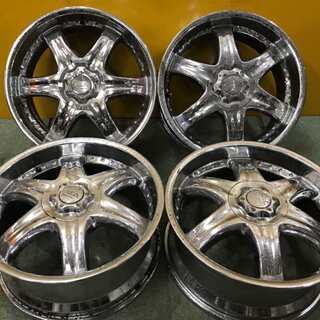 ASA DREAM TECHNOLOGY 社外ホイール 20インチ 4本 8.5J6HPCD139.7+20 メッキ プラド ハイラックスサーフ等　(VHM26) クレジットカード QR決済可能 ASA DREAM TECHNOLOGY 社外ホイール 20インチ 4本 8.5J6HPCD139.7+20