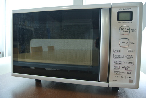 オーブン電子レンジ　SHARP　２０１８年製　RE-CE5-KW　500W　200W　トースト２枚OK　ターンテーブル　通電・動作確認OK　新生活に♪
