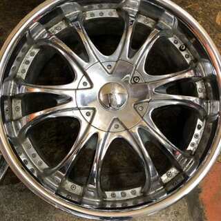 DAKAR ダカール 社外ホイール マルチ 20インチ 4本 8.5J5HPCD114.3/127+34 深リム メッキホイール　(VHJ36) クレジットカード QR決済可能