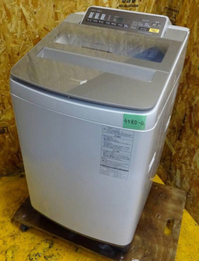 (4580-0)パナソニック 全自動電気洗濯機 NA-FA100H3 10kg 2016年製 エコナビ搭載 即効泡洗浄 すっきりフロント