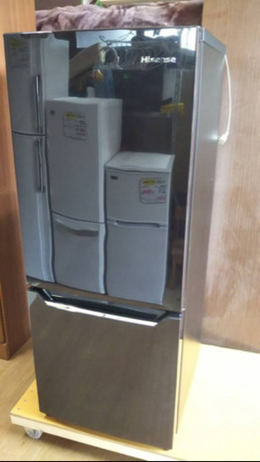 【リサイクルサービス八光　安心の3か月保証　旧鹿児島市内配達・設置無料】ハイセンス HR-D15AB 2ドア 冷蔵庫 150L 2017年製
