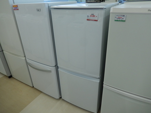 シャープ SHARP 2ドア冷蔵庫 SJ-D14A-W 137L 2015年製 ホワイト 中古品 札幌市清田区