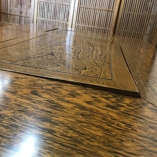 豊明市 大栄商会 最高級銘木 無垢材 鉄刀木 タガヤサン 囲炉裏座卓 座