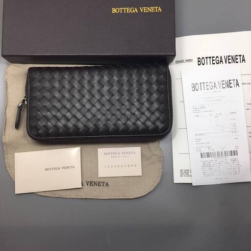 正規品　ボッテガヴェネタ 長財布 ラウンドファスナー 本革 BOTTEGA VENETA