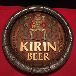 看板　KIRIN キリン　ビール　BEER 木製看板　店舗用品