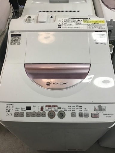 【送料無料・設置無料サービス有り】洗濯乾燥機 SHARP ES-TG60L-P 中古