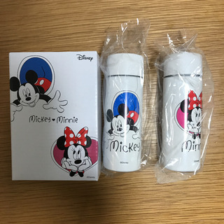 【値下げ】ミッキー&ミニーデザイン　アートオリジナルポケットボトル