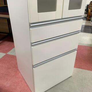 中古 店舗近郊送料格安 幅60cm ミドルタイプ 2枚扉食器棚 カップボード 