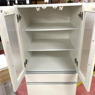中古 店舗近郊送料格安 幅60cm ミドルタイプ 2枚扉キッチンボード 食器