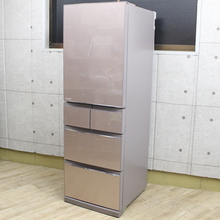 R044)三菱 MITSUBISHI 5ドア冷凍冷蔵庫 MR-B46Z-P2 455L 2016年製 右 