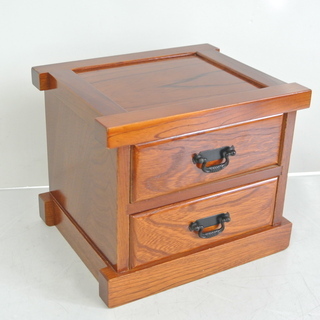 高山 けやき工芸 小物箪笥 2段 小引き出し 木製 整理箱 ミニ...