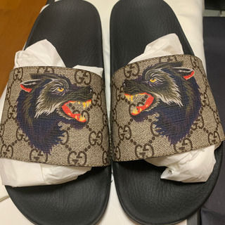 【希少】GUCCI オオカミ柄 サンダル 希少】GUCCI オオカミ柄 サンダル