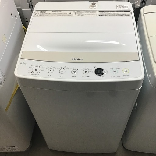 【送料無料・設置無料サービス有り】洗濯機 2018年製 Haier JW-C45BE 中古