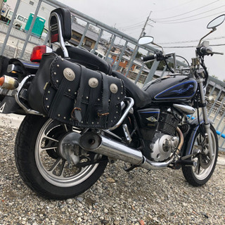 GZ125HS エンジン好調 実働 SUZUKI サイドバッグ付き