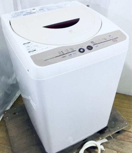 (送料無料) 美品 5.5kg 洗濯機 Ag+イオン SHARP ステンレス槽 風乾燥