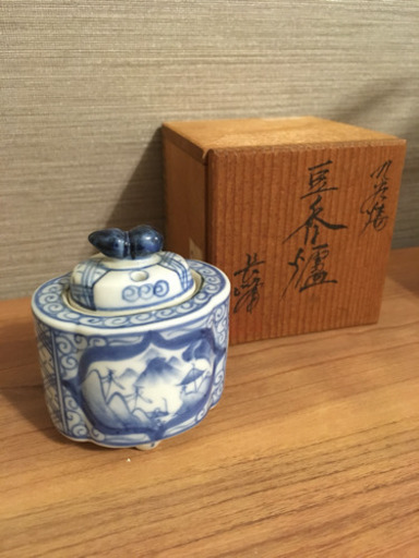 豆香炉 九谷焼き  長八 陶器