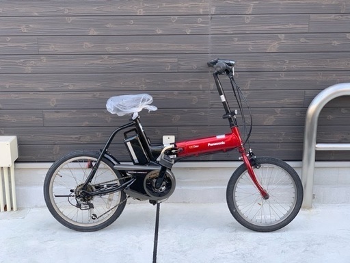 地域限定　パナソニック　オフタイム　新基準　折り畳み　小径車　外装7段変速　シュガードロップ　グリッター　神戸市　電動自転車