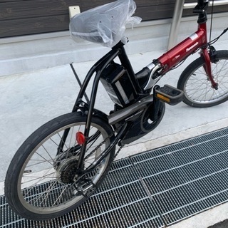 地域限定　パナソニック　オフタイム　新基準　折り畳み　小径車　外装7段変速　シュガードロップ　グリッター　神戸市　電動自転車