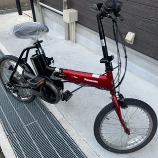 地域限定　パナソニック　オフタイム　新基準　折り畳み　小径車　外装7段変速　シュガードロップ　グリッター　神戸市　電動自転車