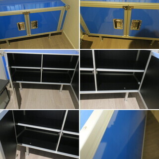 21322■DIESEL LIVING with MOROSO　トータルフライトケース 幅120cm　ブルーカラー　収納家具　高級■展示品/美品