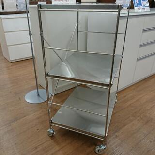 無印良品 ステンレス ユニットシェルフ キャスター付 3段