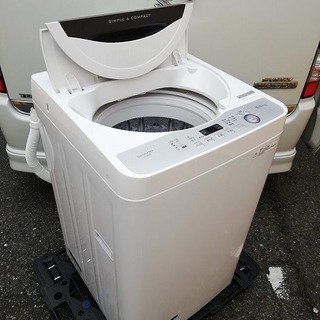 ◼️決定済□美品□2018年製□シャープ 全自動洗濯機 ステンレス槽 5.5 