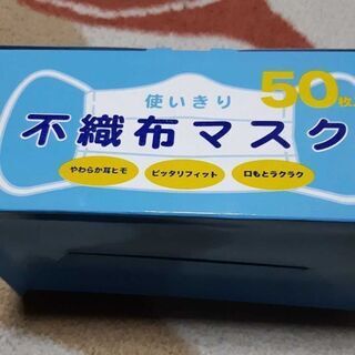 不織布マスク　50枚入り　2箱　100枚 1800円