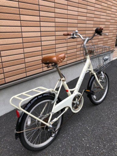 20インチ　自転車　クリームホワイト