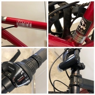 INTERTEC クロスバイク 自転車 街乗り 赤 【公式通販】