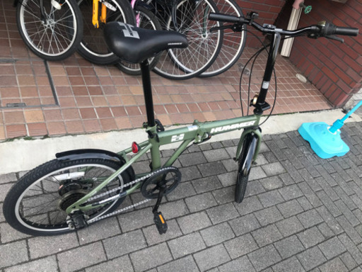 ハマー HUMMER20インチ折り畳み自転車　カーキ色 ハマー HUMMER20インチ折り畳み自転車 カーキ色 HUMMER - HUMMER