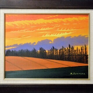 ☆美瑛・マイルドセブンの丘・谷村一男肉筆油彩画・F6・新品額付