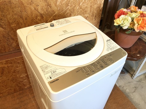 【管理KRS157】TOSHIBA 2016年 AW-5G3 5.0kg 洗濯機