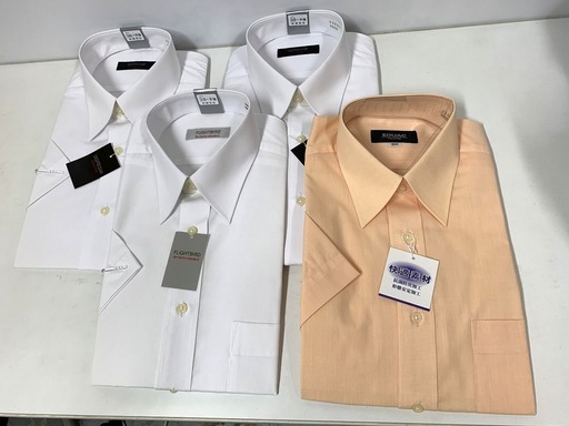 大特価セール 未使用4点セット 半袖シャツ 半袖ワイシャツ 首回り38 Sサイズ メンズ 形状記憶 形状安定 男性用シャツ ビジネス ジュンマイ 福井のシャツ メンズ の中古 古着あげます 譲ります ジモティーで不用品の処分