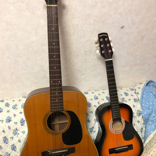 アコースティックギターとミニギター2本セット　取り引き中