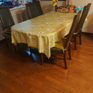 最終値下げカリモクダイニングセット6脚。 最終値下げカリモクダイニングセット6脚。