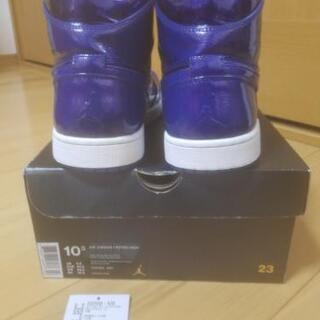 靴 【美中古】AIRJORDAN 1 RETRO HIGHパープル紫エナメルパテント 