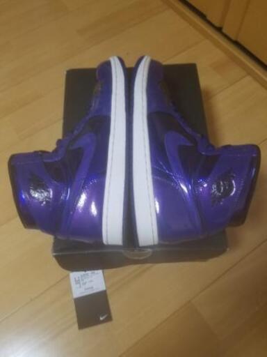 【美中古】AIRJORDAN 1 RETRO HIGHパープル紫エナメルパテントジョーダン